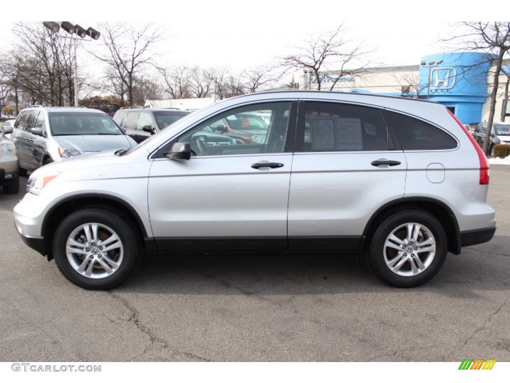 2010 CR-V EX AWD - Alabaster Silver Metallic / Black photo #8