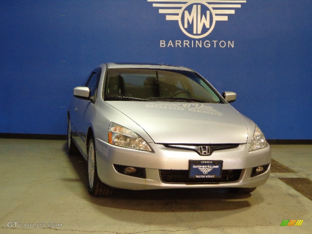 2003 Accord EX V6 Coupe - Satin Silver Metallic / Black photo #1
