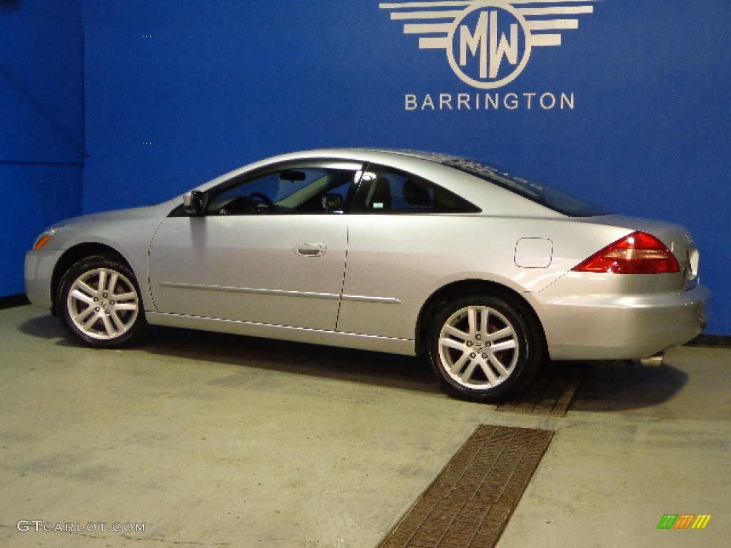 2003 Accord EX V6 Coupe - Satin Silver Metallic / Black photo #4