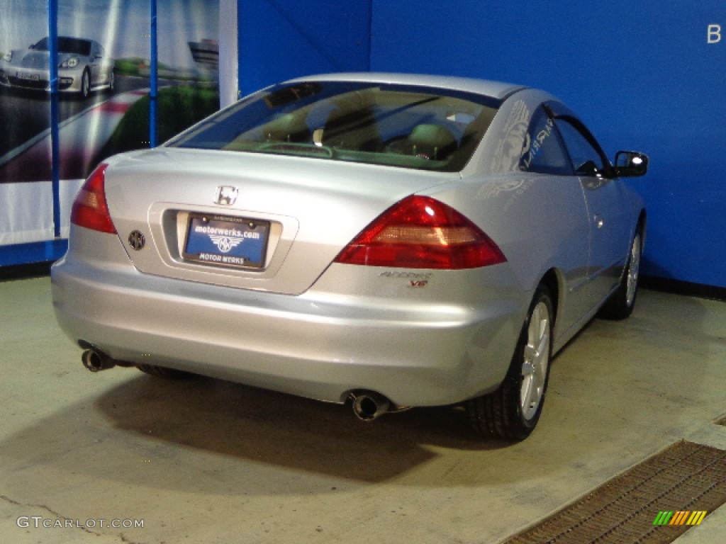 2003 Accord EX V6 Coupe - Satin Silver Metallic / Black photo #7