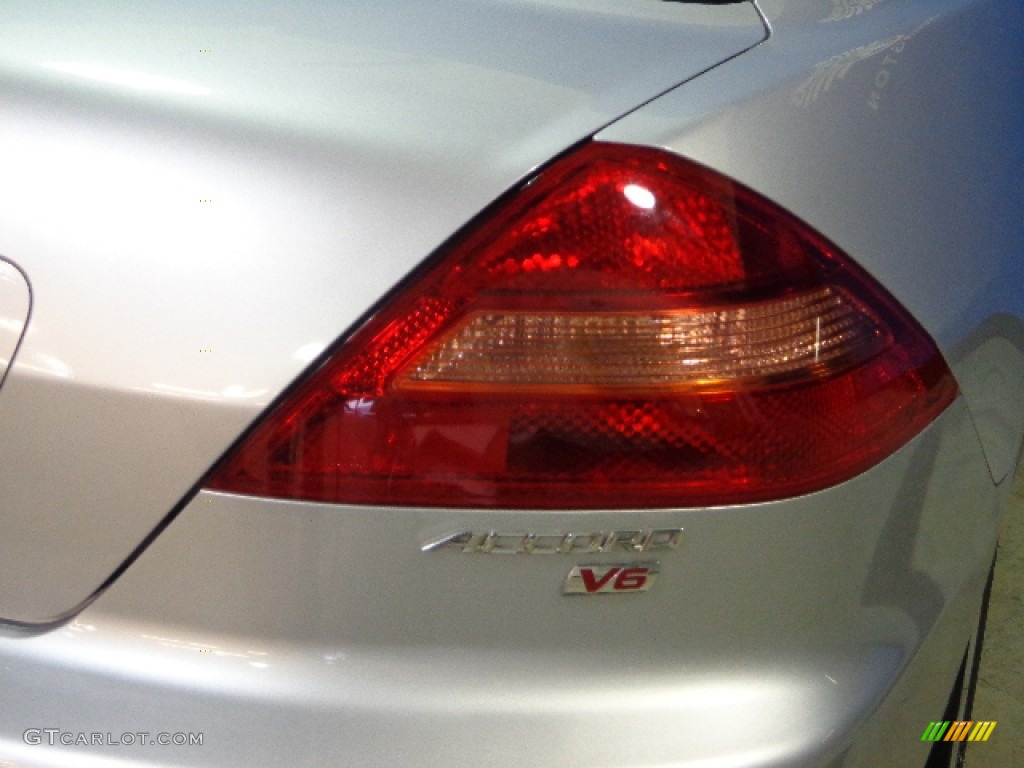 2003 Accord EX V6 Coupe - Satin Silver Metallic / Black photo #9