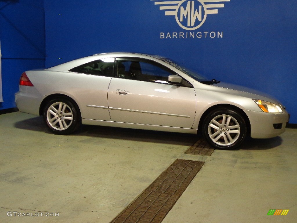2003 Accord EX V6 Coupe - Satin Silver Metallic / Black photo #10