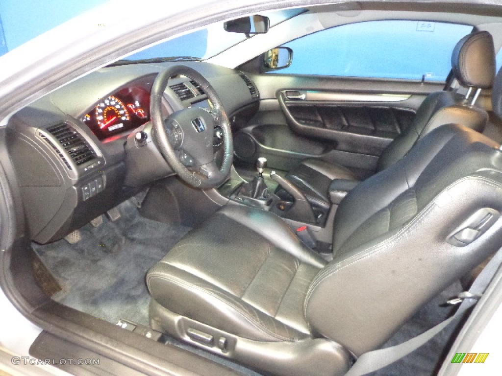 2003 Accord EX V6 Coupe - Satin Silver Metallic / Black photo #13