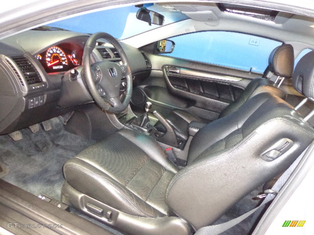 2003 Accord EX V6 Coupe - Satin Silver Metallic / Black photo #14