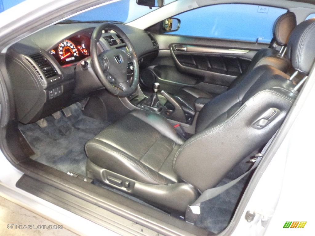2003 Accord EX V6 Coupe - Satin Silver Metallic / Black photo #15