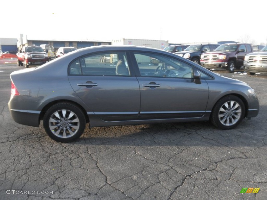 2009 Civic EX Sedan - Polished Metal Metallic / Gray photo #1