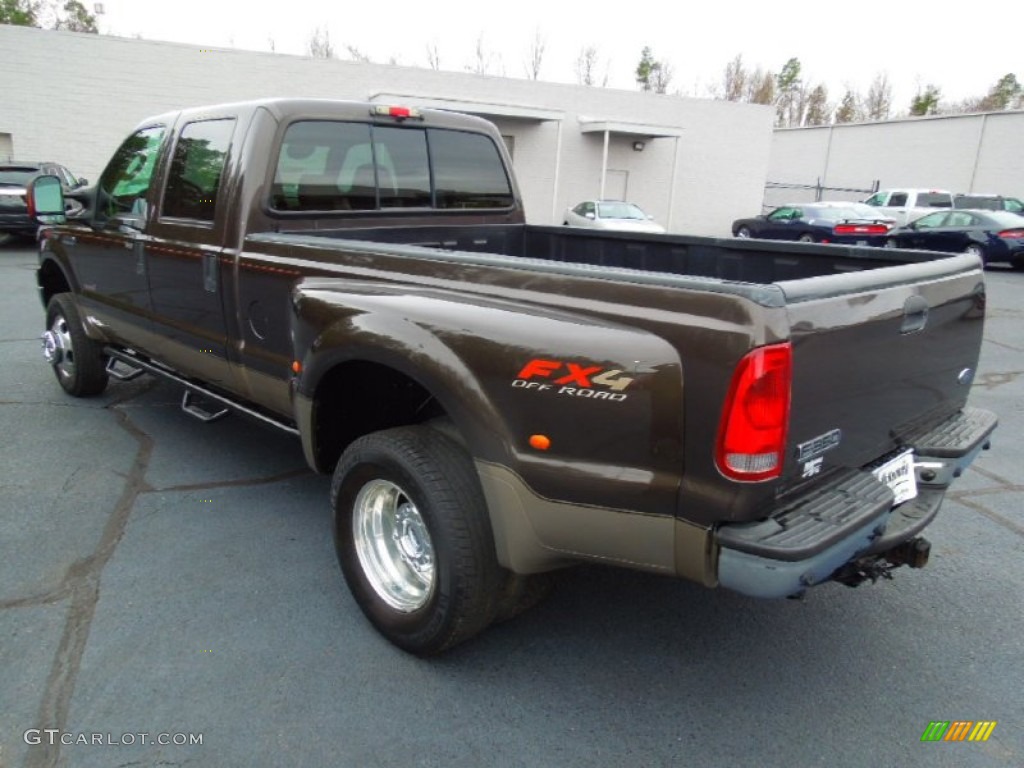 2005 F350 Super Duty Lariat Crew Cab 4x4 Dually - Dark Stone Metallic / Tan photo #4