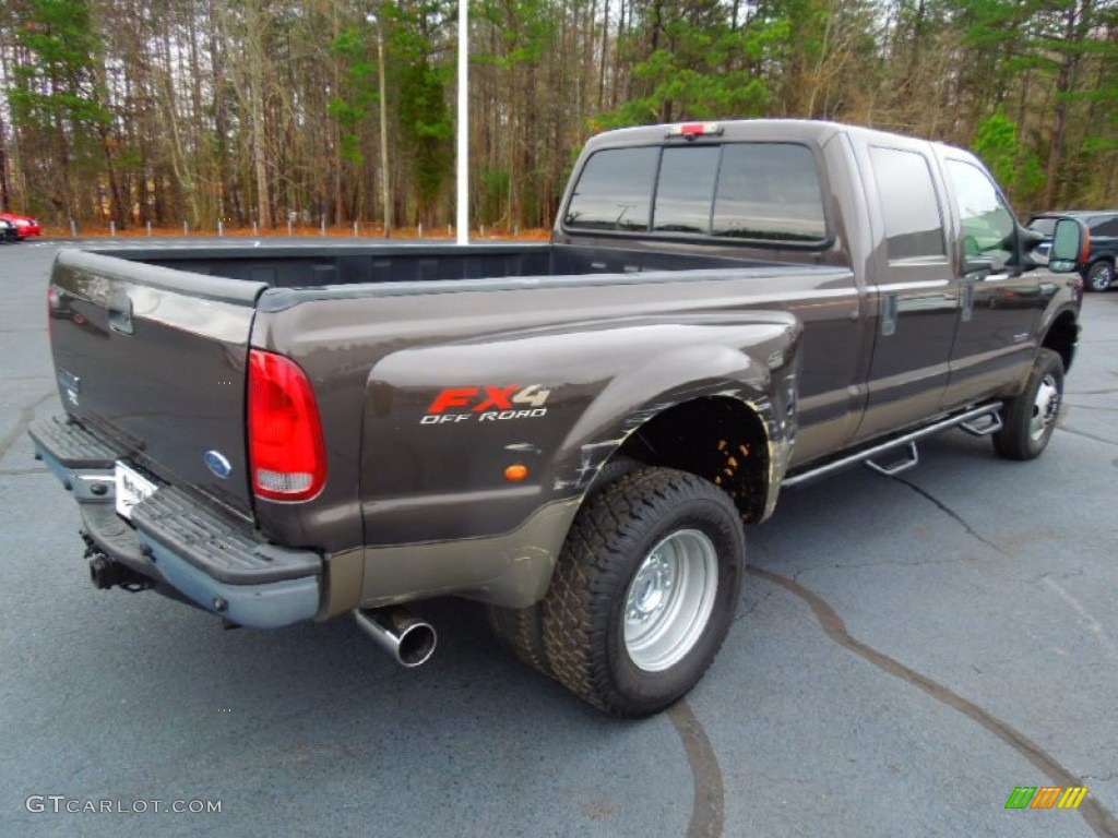 2005 F350 Super Duty Lariat Crew Cab 4x4 Dually - Dark Stone Metallic / Tan photo #5