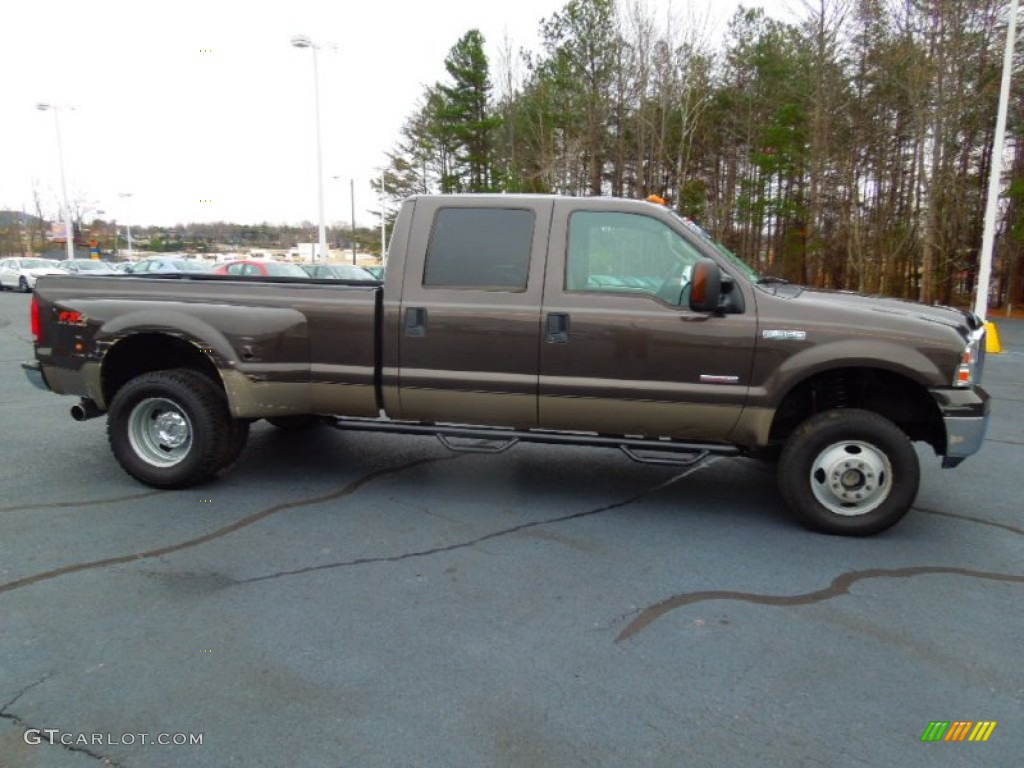 2005 F350 Super Duty Lariat Crew Cab 4x4 Dually - Dark Stone Metallic / Tan photo #6