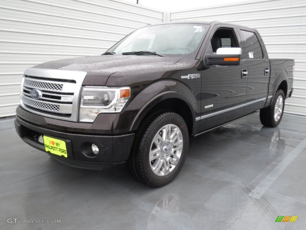 2013 F150 Platinum SuperCrew - Kodiak Brown Metallic / Platinum Unique Black Leather photo #6