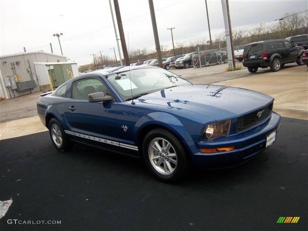 2009 Mustang V6 Coupe - Vista Blue Metallic / Light Graphite photo #3