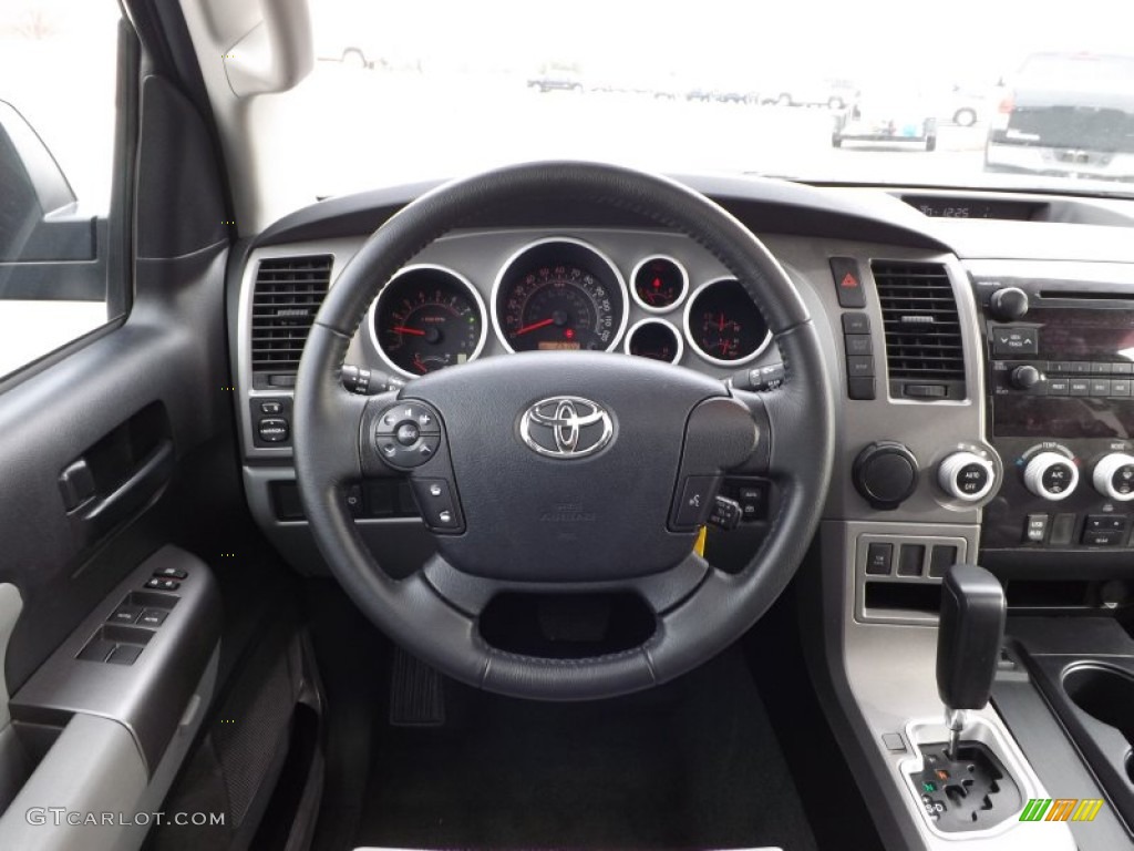 2012 Toyota Sequoia SR5 Graphite Gray Steering Wheel Photo #75387644