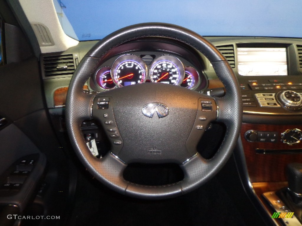 2009 Infiniti M 35x AWD Sedan Graphite Black Steering Wheel Photo #75389189