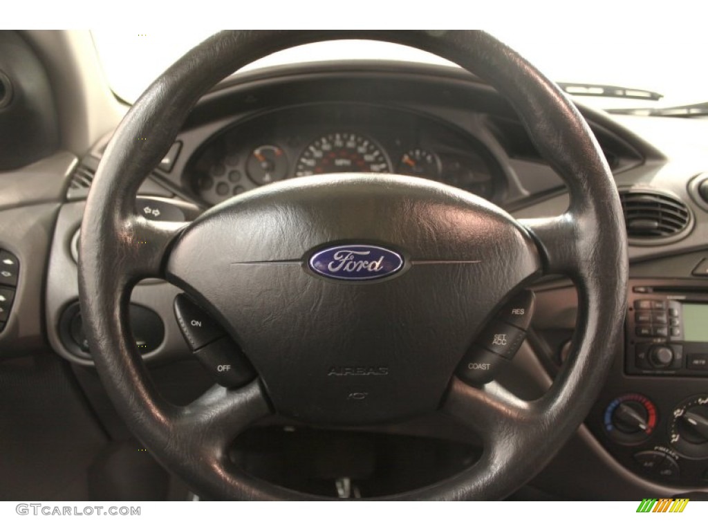 2003 Ford Focus ZTW Wagon Medium Graphite Steering Wheel Photo #75389744