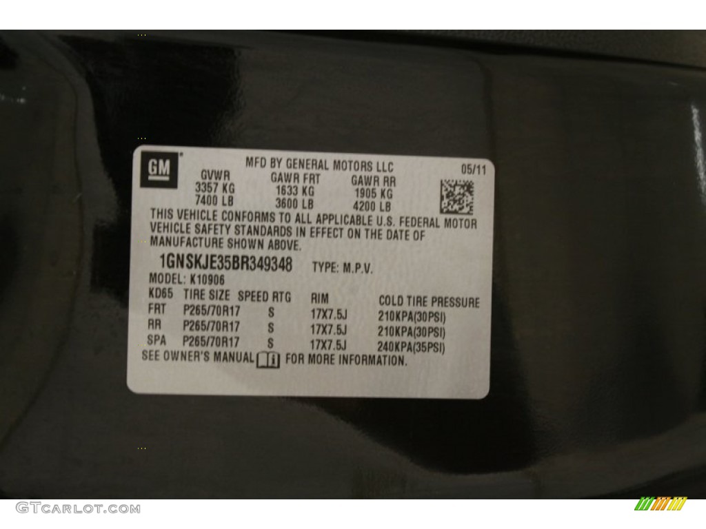 2011 Suburban LT 4x4 - Black / Ebony photo #19