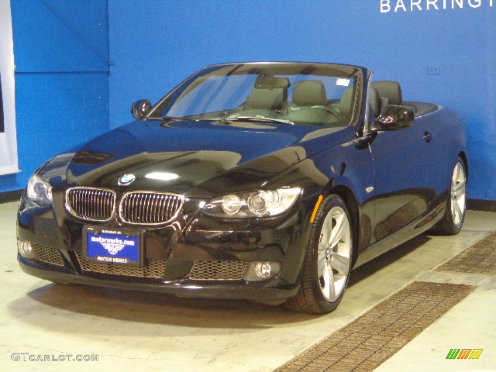 2010 3 Series 335i Convertible - Jet Black / Black Dakota Leather photo #3