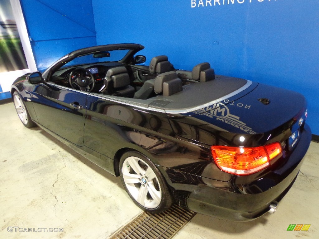 2010 3 Series 335i Convertible - Jet Black / Black Dakota Leather photo #5