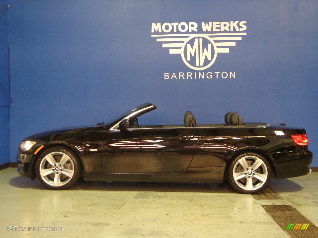 2010 3 Series 335i Convertible - Jet Black / Black Dakota Leather photo #6