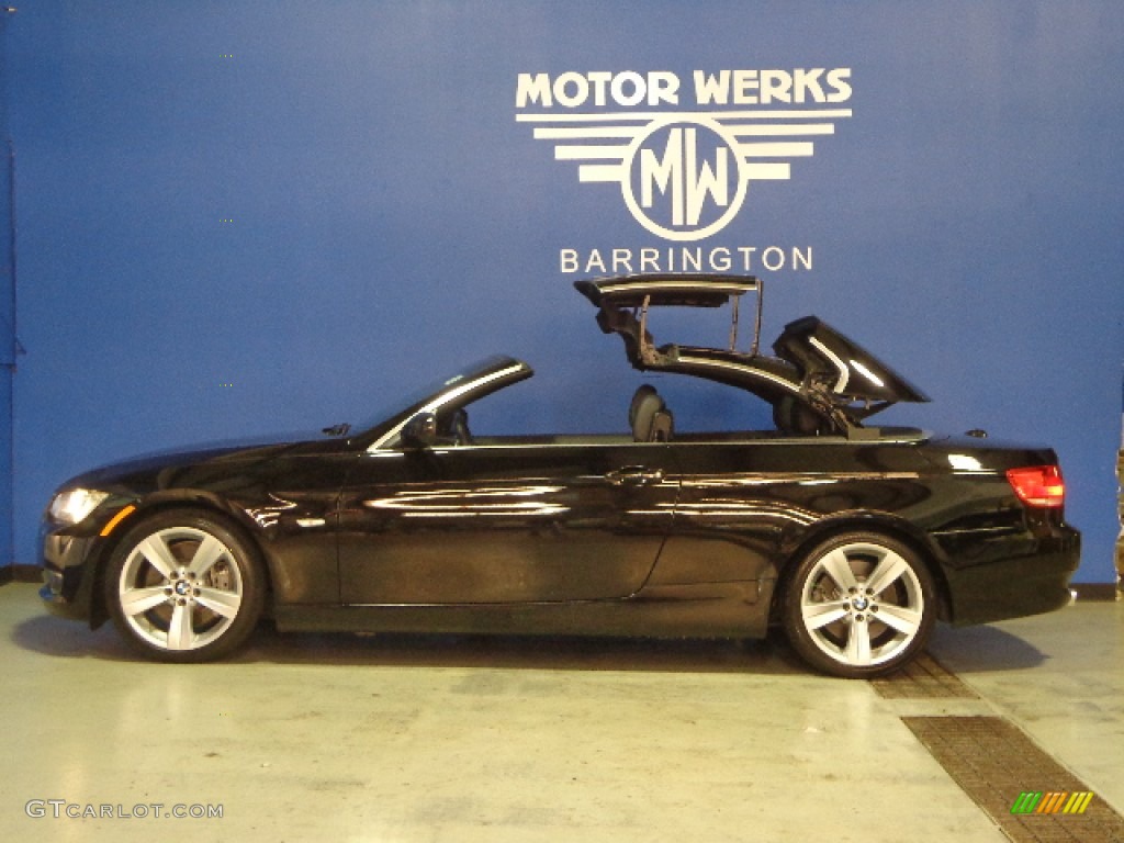 2010 3 Series 335i Convertible - Jet Black / Black Dakota Leather photo #9