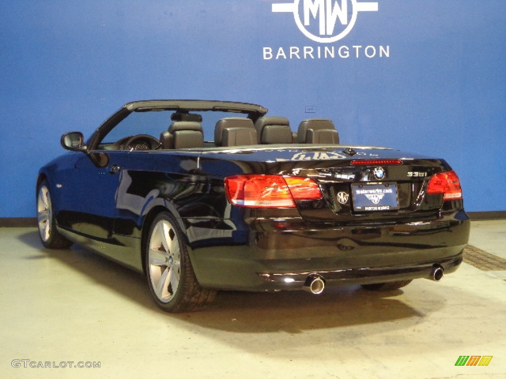 2010 3 Series 335i Convertible - Jet Black / Black Dakota Leather photo #11