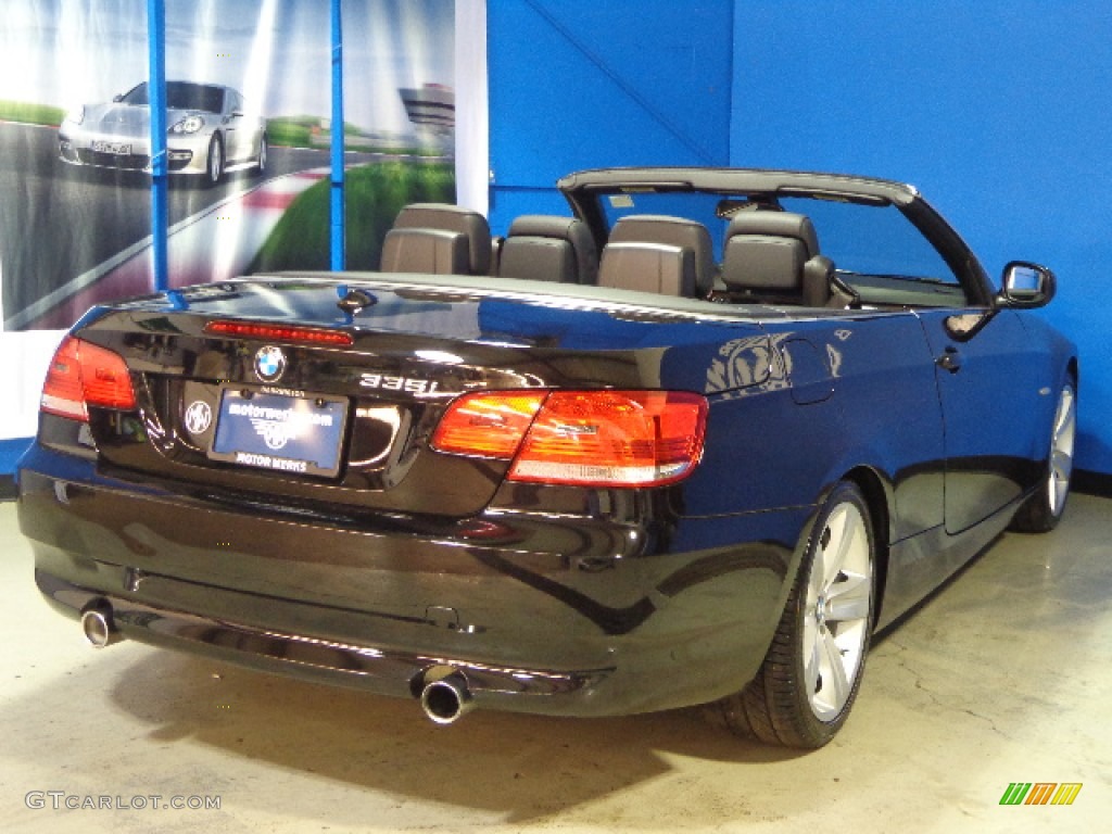 2010 3 Series 335i Convertible - Jet Black / Black Dakota Leather photo #14