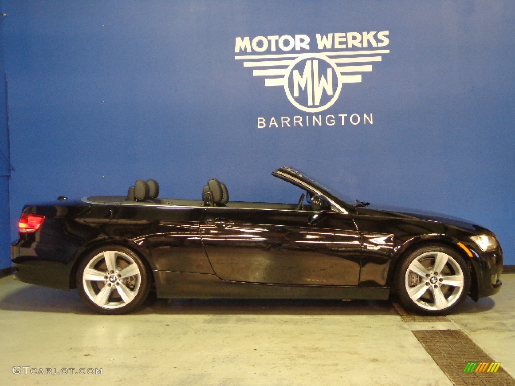 2010 3 Series 335i Convertible - Jet Black / Black Dakota Leather photo #15