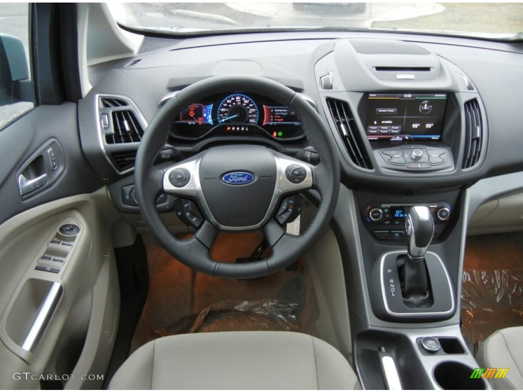 2013 Ford C-Max Hybrid SE Medium Light Stone Dashboard Photo #75395427