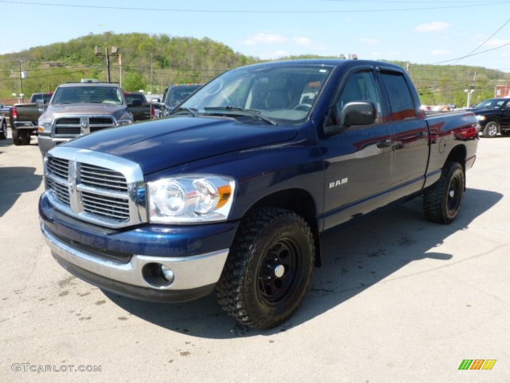 2008 Ram 1500 Big Horn Edition Quad Cab 4x4 - Patriot Blue Pearl / Medium Slate Gray photo #1