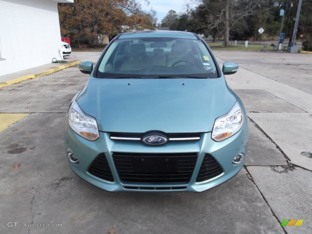Frosted Glass Metallic 2012 Ford Focus SEL Sedan Exterior Photo #75396186