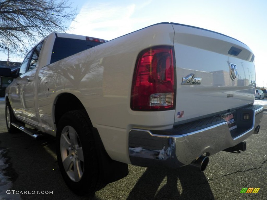 2011 Ram 1500 Big Horn Quad Cab 4x4 - Bright White / Dark Slate Gray/Medium Graystone photo #3