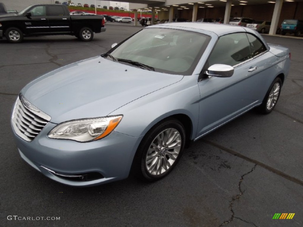 Crystal Blue Pearl 2013 Chrysler 200 Limited Hard Top Convertible Exterior Photo #75396484