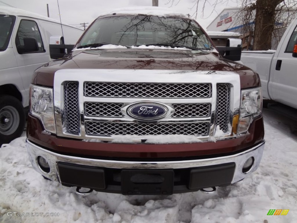 2010 F150 Lariat SuperCab 4x4 - Royal Red Metallic / Tan photo #2