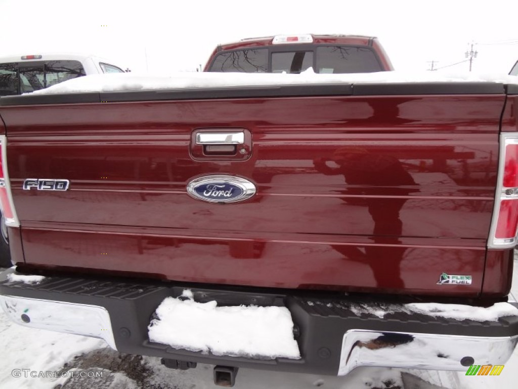 2010 F150 Lariat SuperCab 4x4 - Royal Red Metallic / Tan photo #5