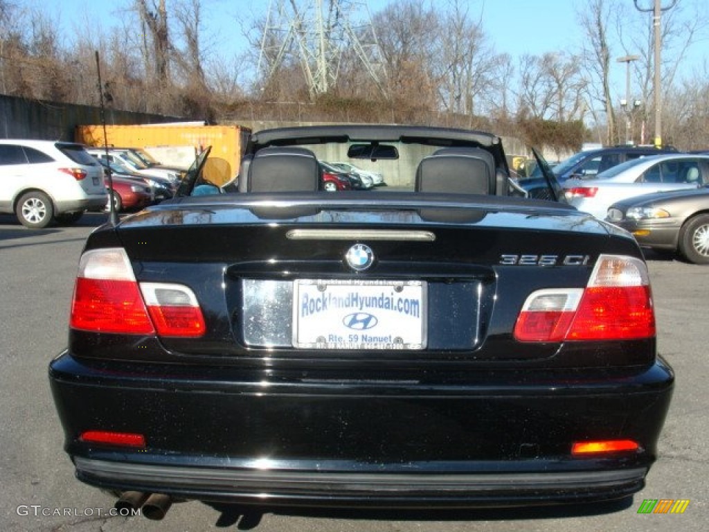 2002 3 Series 325i Convertible - Jet Black / Black photo #6