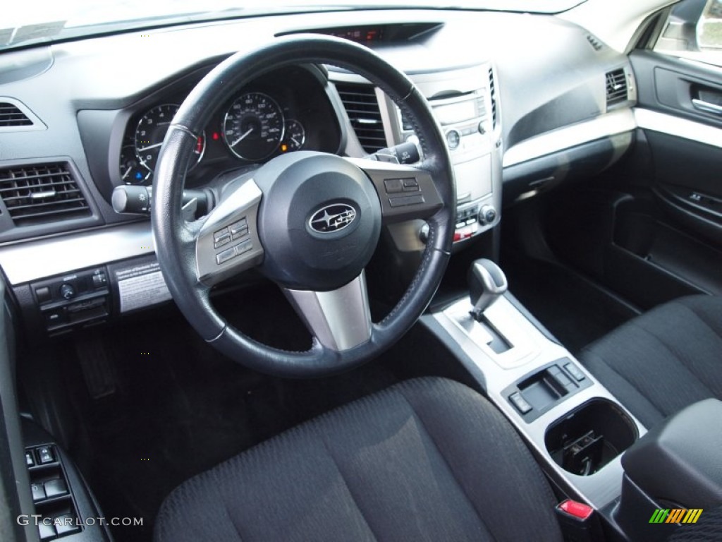 Off Black Interior 2011 Subaru Outback 2.5i Premium Wagon Photo #75398247