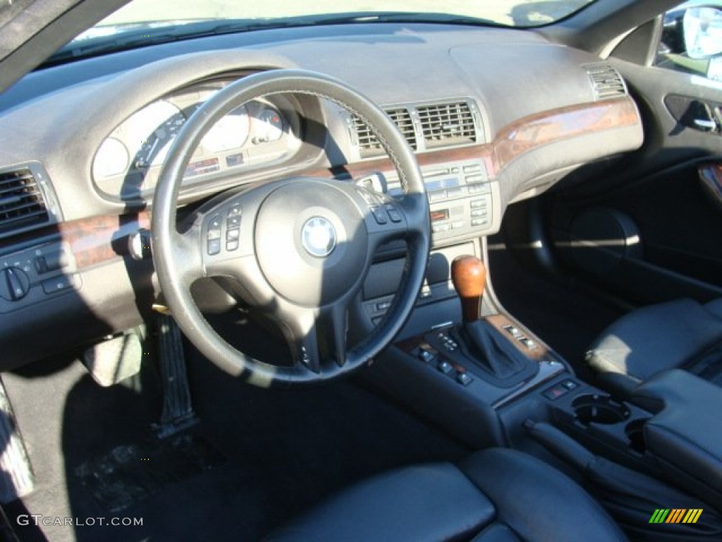 2002 3 Series 325i Convertible - Jet Black / Black photo #10