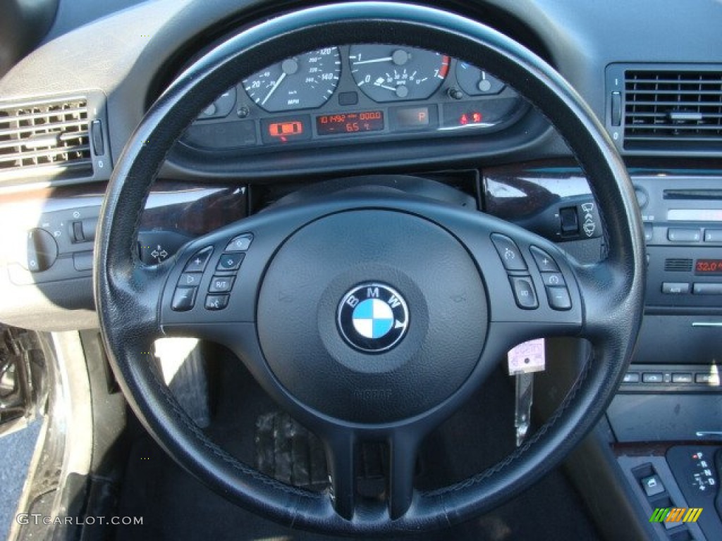 2002 3 Series 325i Convertible - Jet Black / Black photo #14