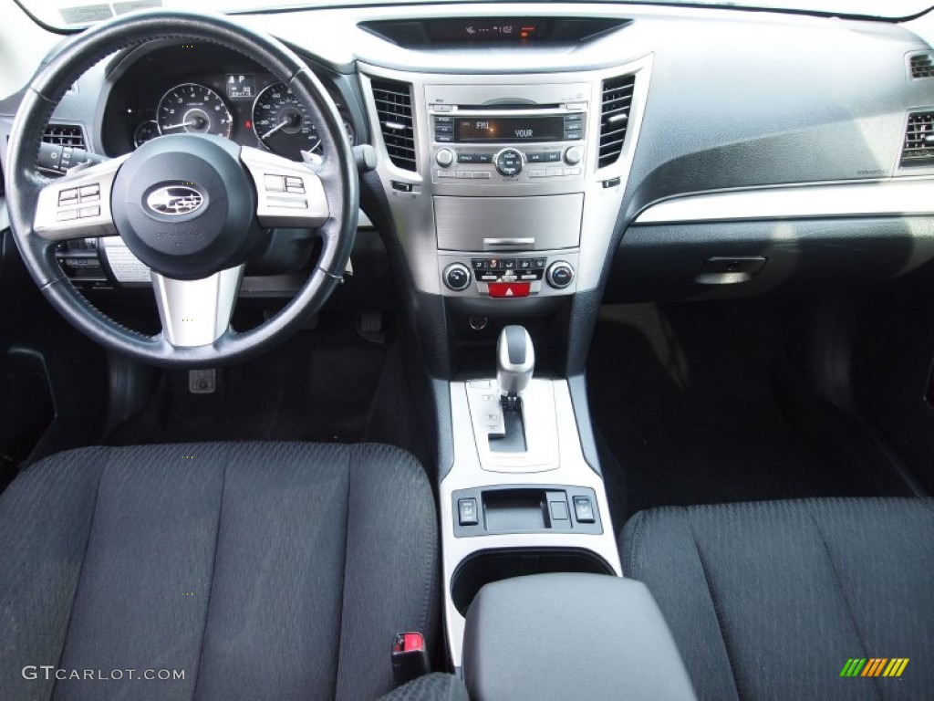 2011 Subaru Outback 2.5i Premium Wagon Off Black Dashboard Photo #75398455