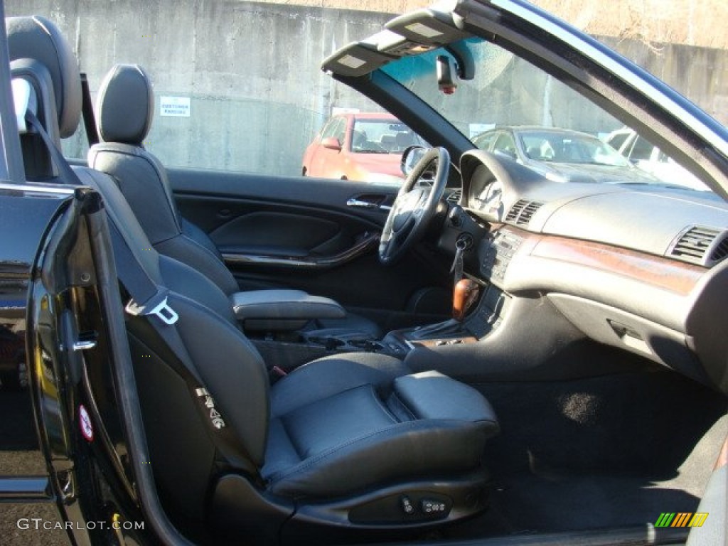 2002 3 Series 325i Convertible - Jet Black / Black photo #23