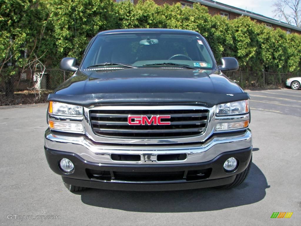 2005 Sierra 1500 SLE Extended Cab 4x4 - Onyx Black / Pewter photo #2