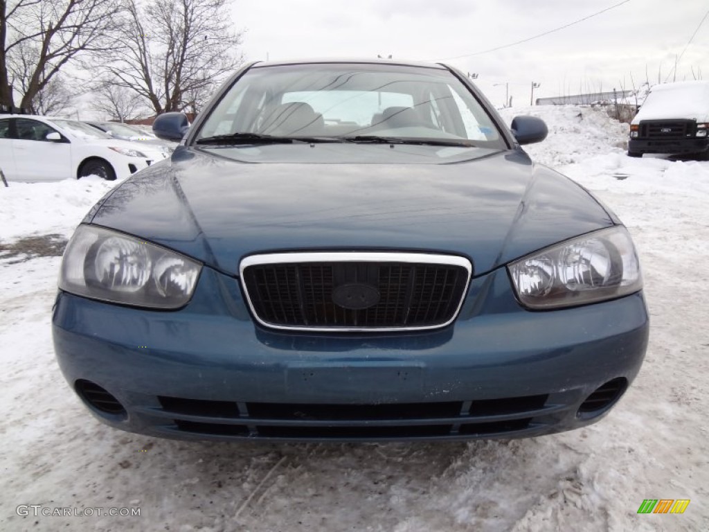 2003 Elantra GLS Sedan - Ocean Blue / Beige photo #2