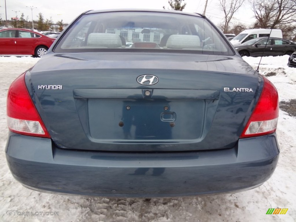 2003 Elantra GLS Sedan - Ocean Blue / Beige photo #6