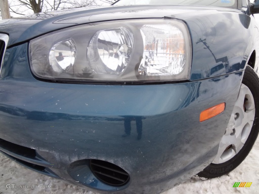 2003 Elantra GLS Sedan - Ocean Blue / Beige photo #7