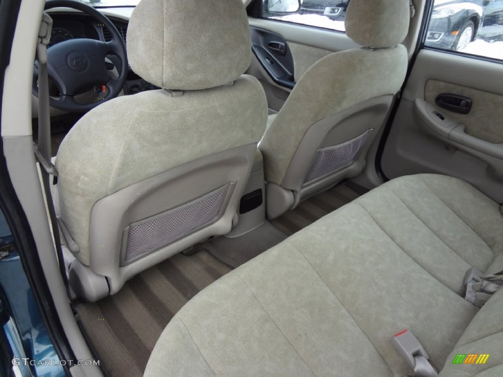 2003 Elantra GLS Sedan - Ocean Blue / Beige photo #14