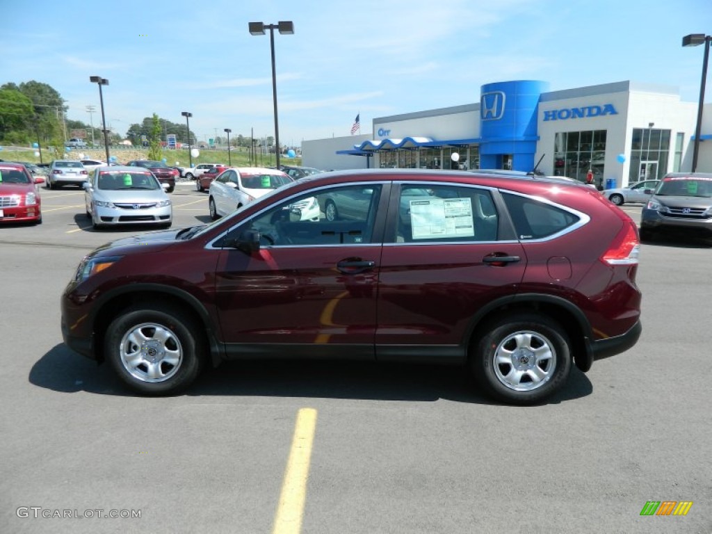 2013 CR-V LX - Basque Red Pearl II / Gray photo #2