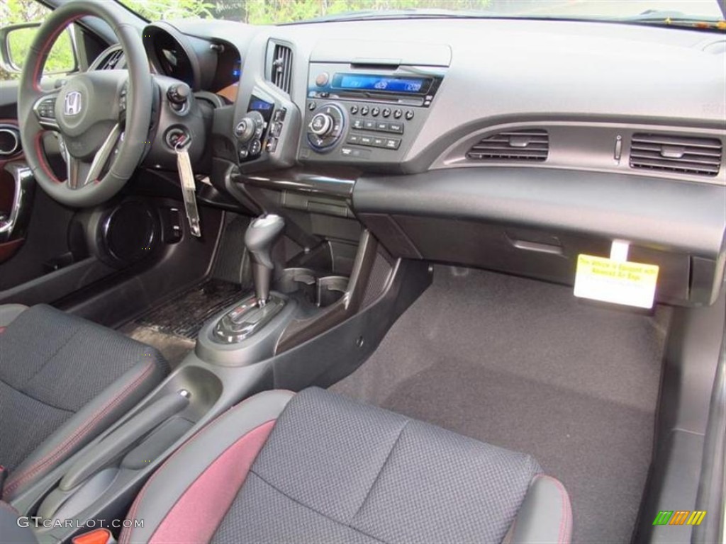 2013 Honda CR-Z EX Sport Hybrid Black/Red Dashboard Photo #75400628