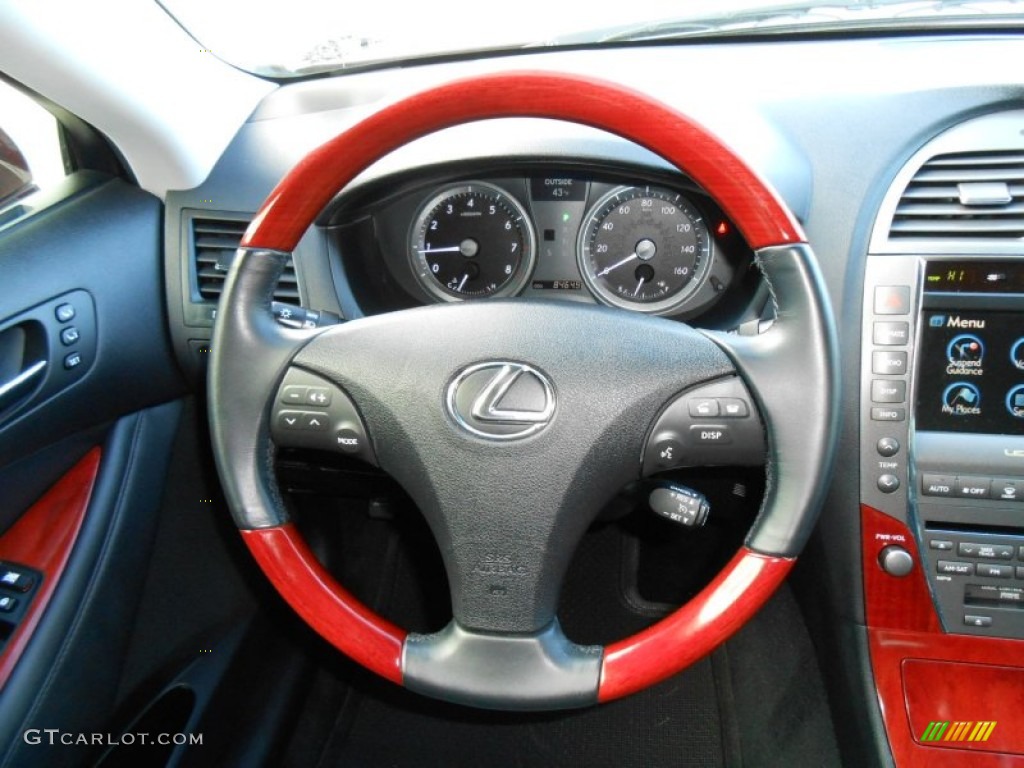 2007 Lexus ES 350 Black Steering Wheel Photo #75401198