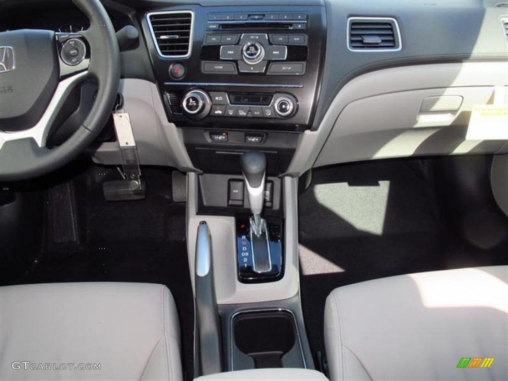 2013 Civic EX-L Sedan - Polished Metal Metallic / Gray photo #6