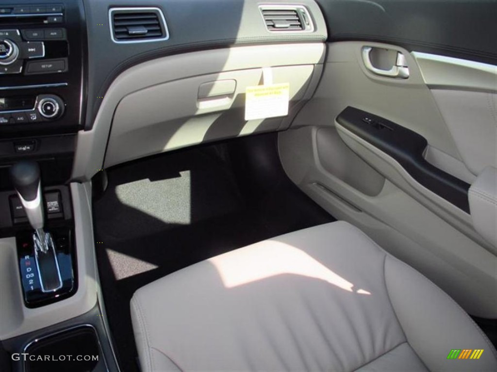 2013 Civic EX-L Sedan - Polished Metal Metallic / Gray photo #7