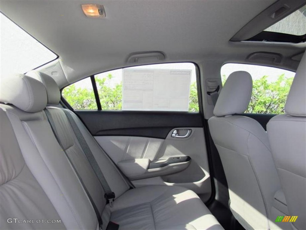 2013 Civic EX-L Sedan - Polished Metal Metallic / Gray photo #8